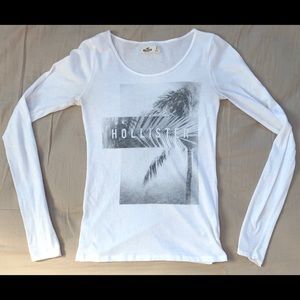 White Hollister long sleeve shirt